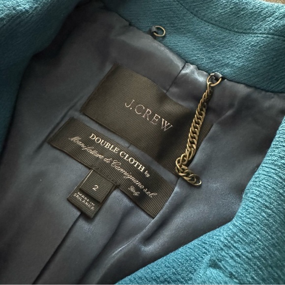 Gorgeous J. Crew Double Cloth Lady Day Coat teal turquoise blue green - Picture 6 of 11